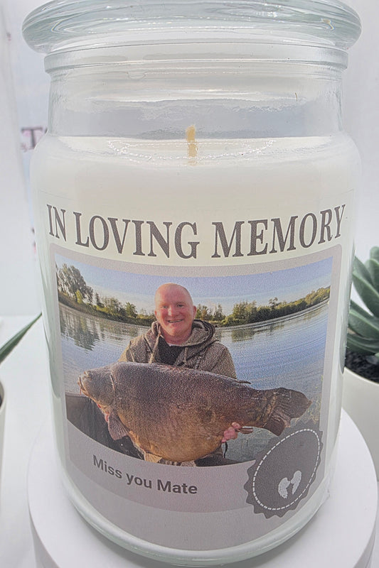 Personalised memorial candle