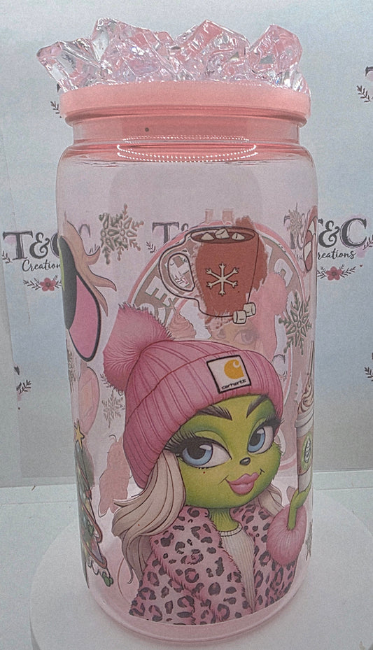Christmas cold drinks tumbler mrs grinch