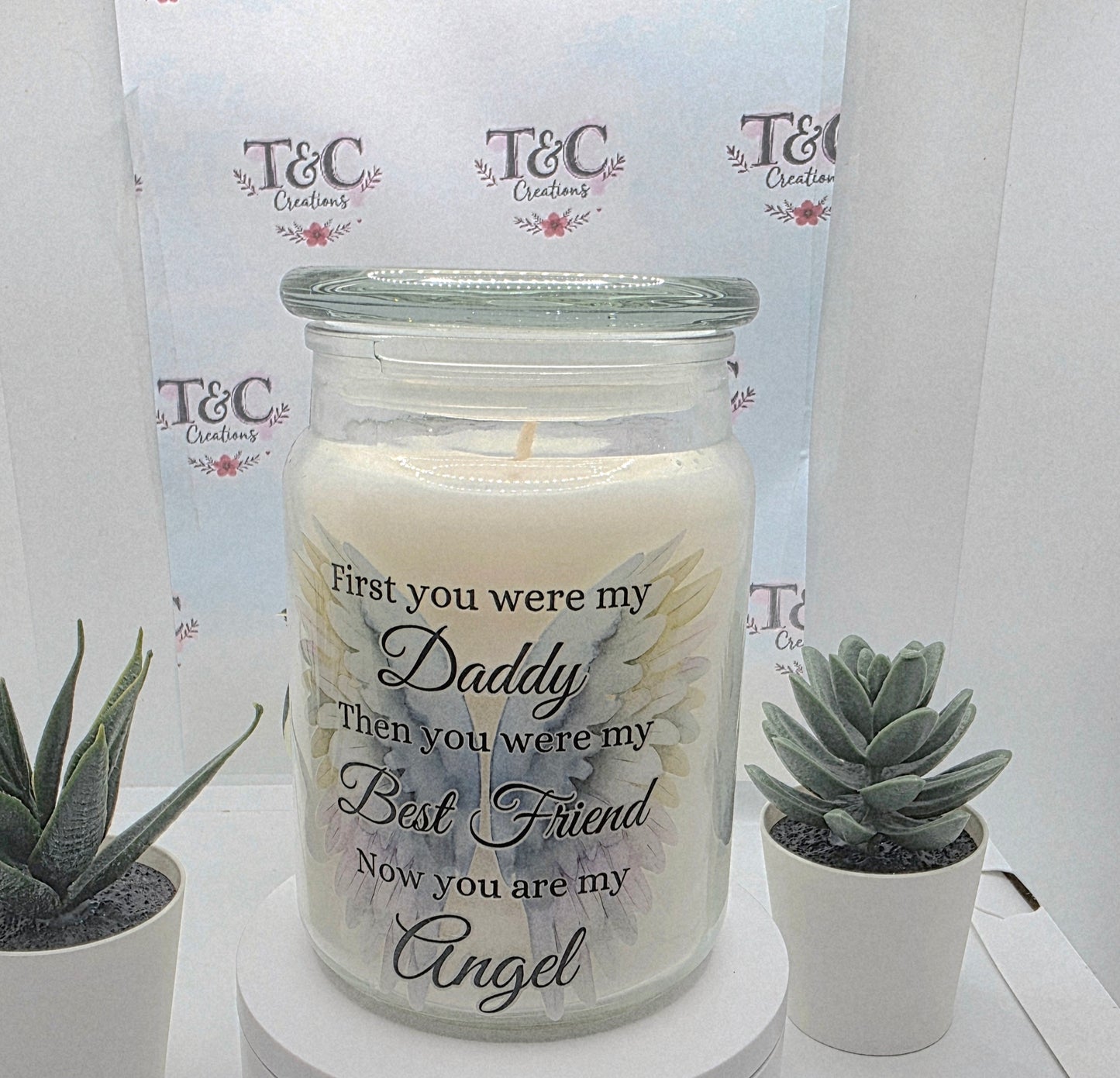 Candle "in loving memory Dad