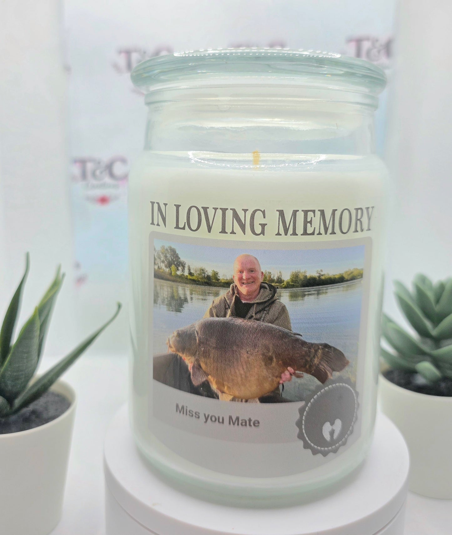 Personalised memorial candle