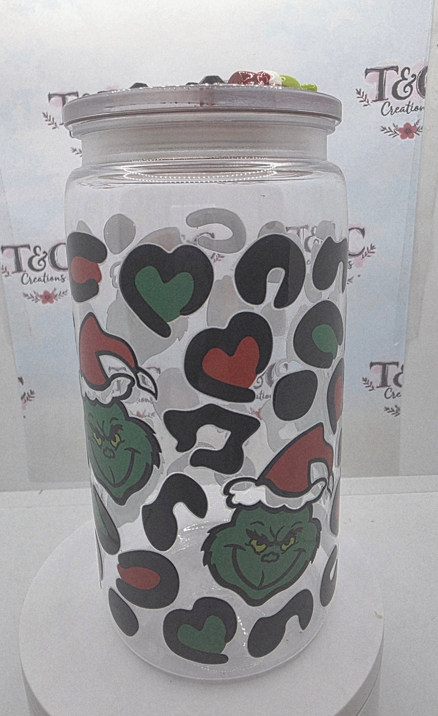 Christmas cold drinks tumbler cartoon  grinch