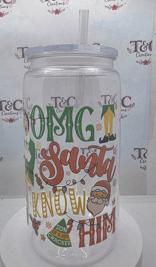 Christmas Drinks tumbler "omg its christmas BIG "