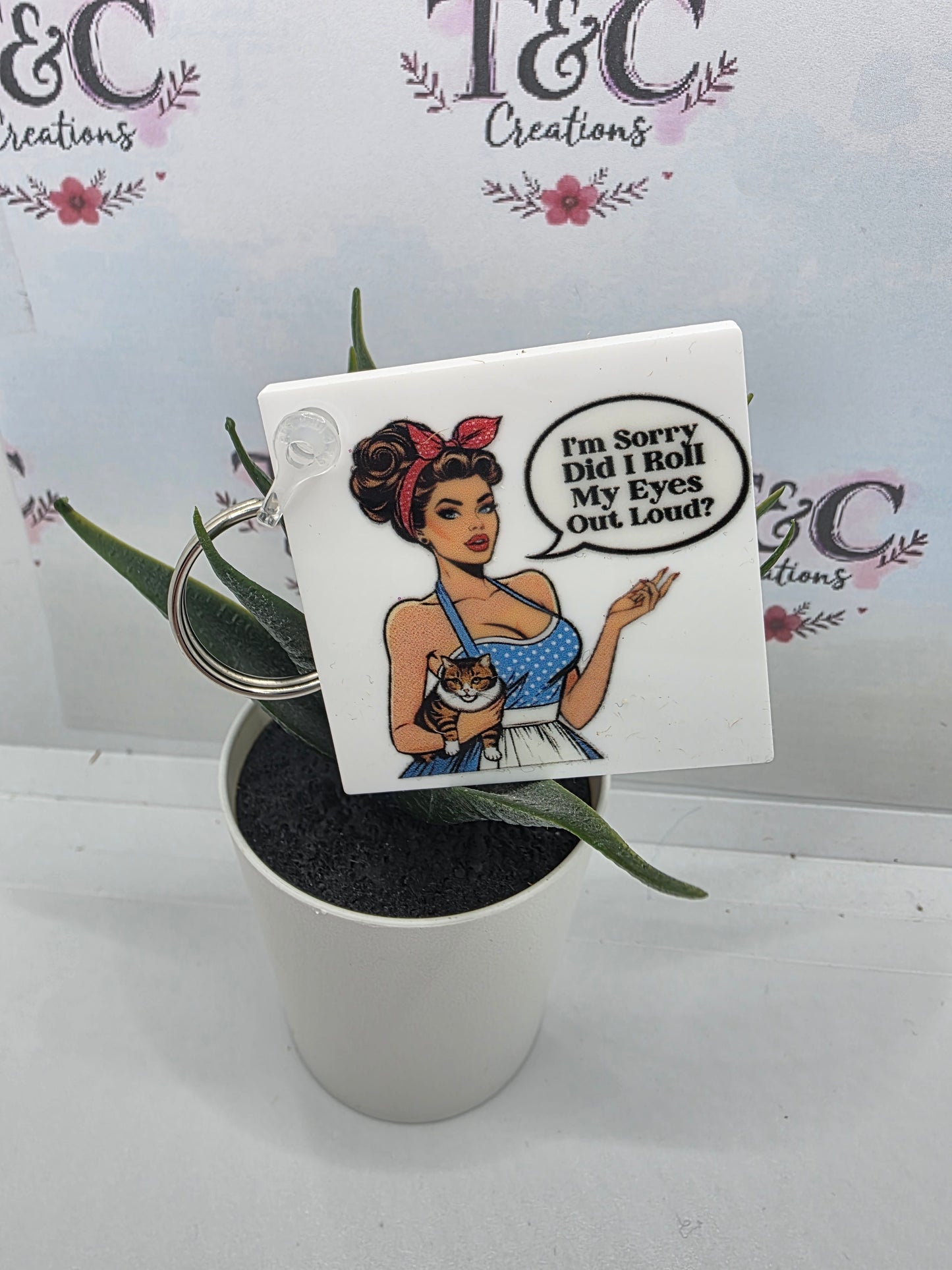 Keyring roll my eyes meme