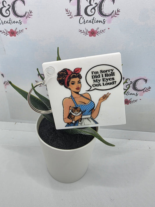 Keyring roll my eyes meme