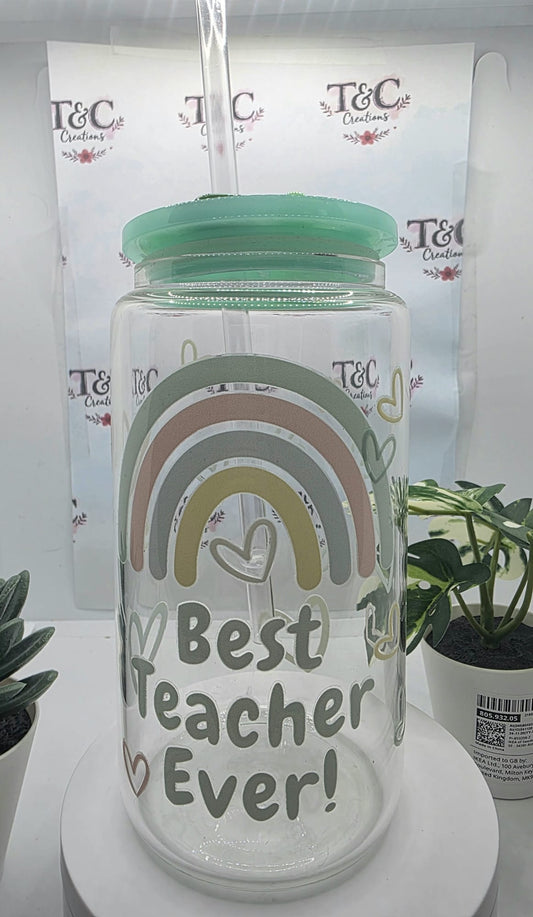 16 Oz Acrylic Tumbler “Best Teacher” Decal