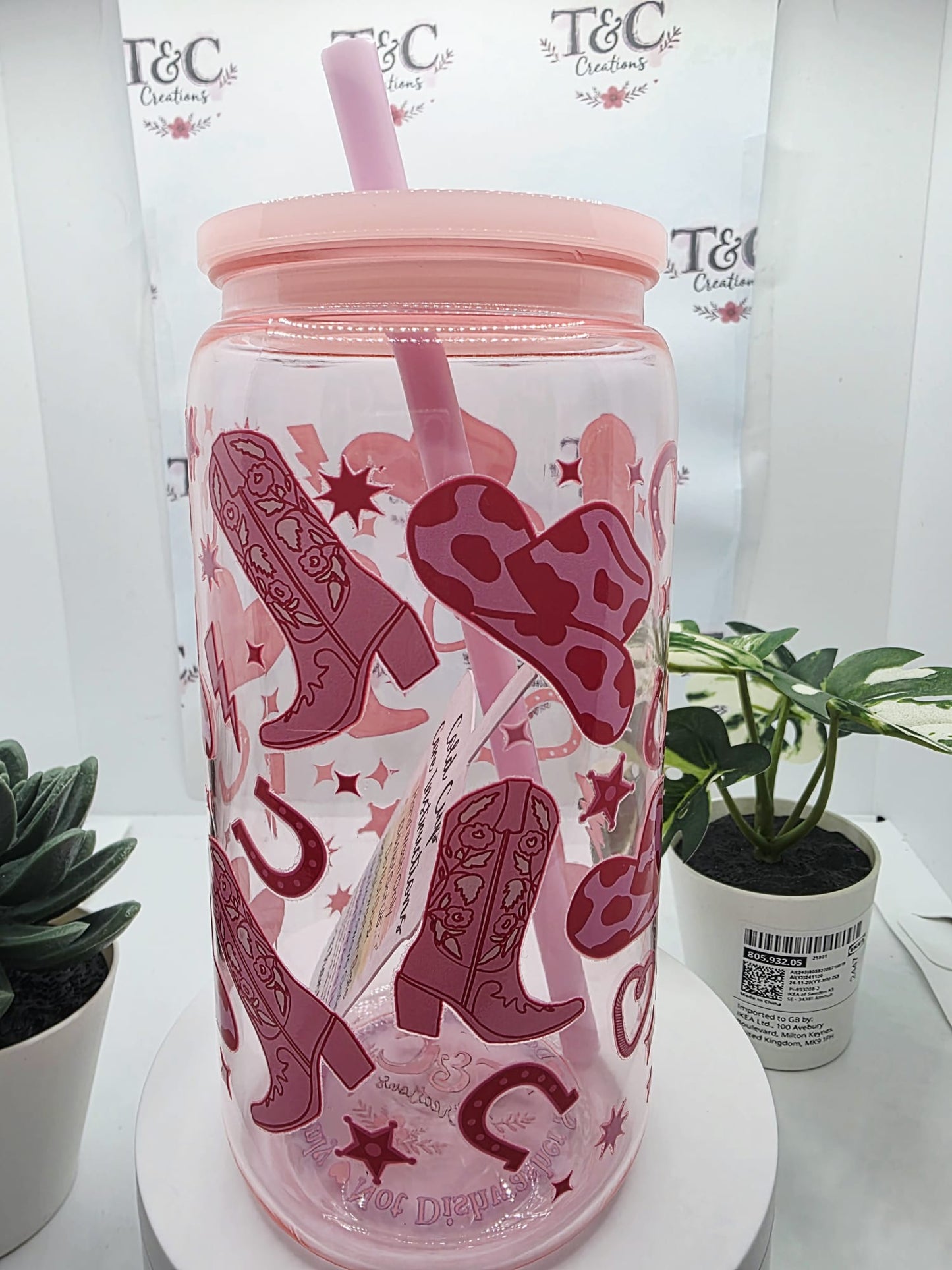 16 Oz Acrylic Tumbler “Cowgirl Boots & Hats” Decal