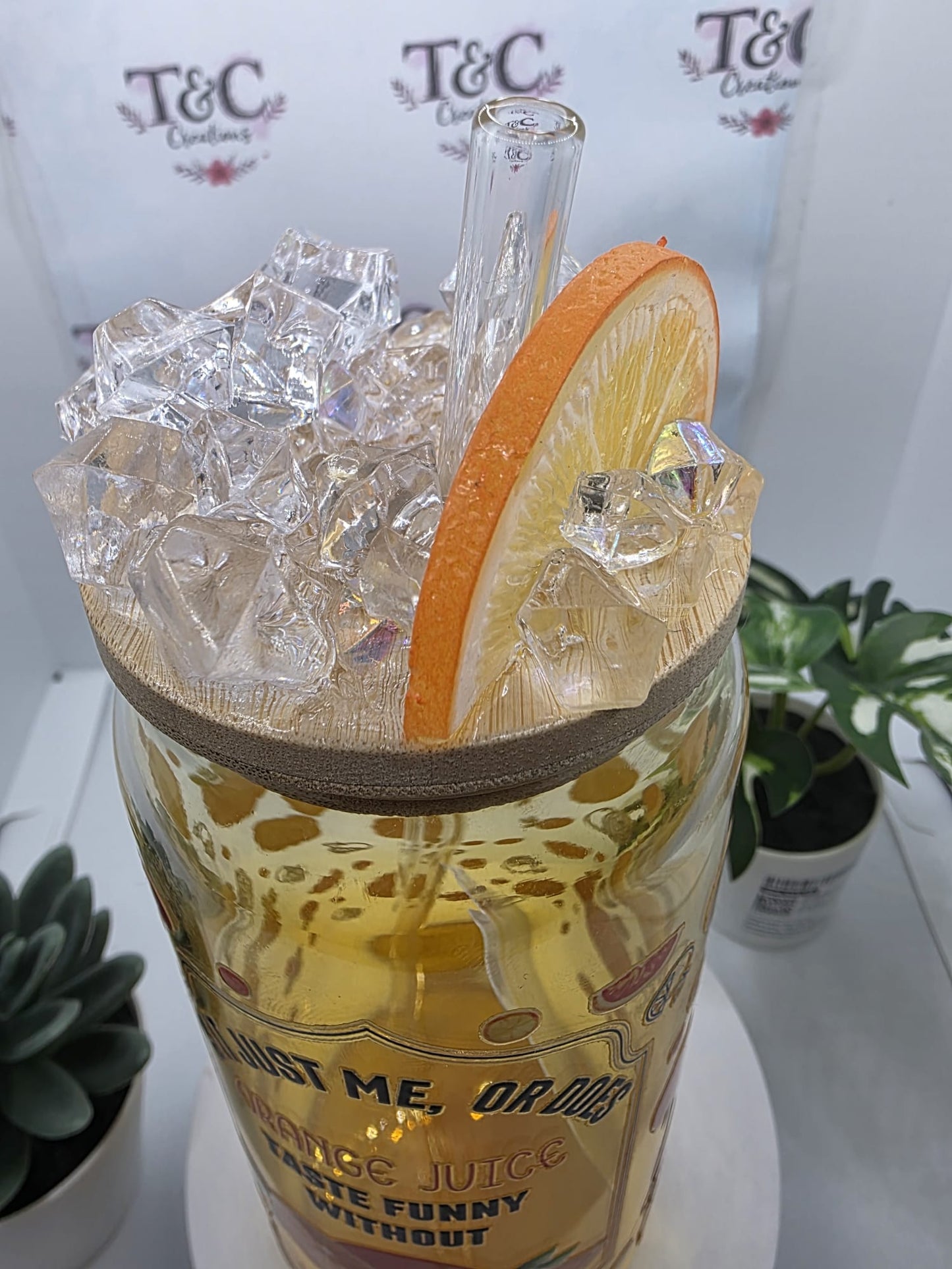 16 Oz Glass Tumbler "Funny without Decal"