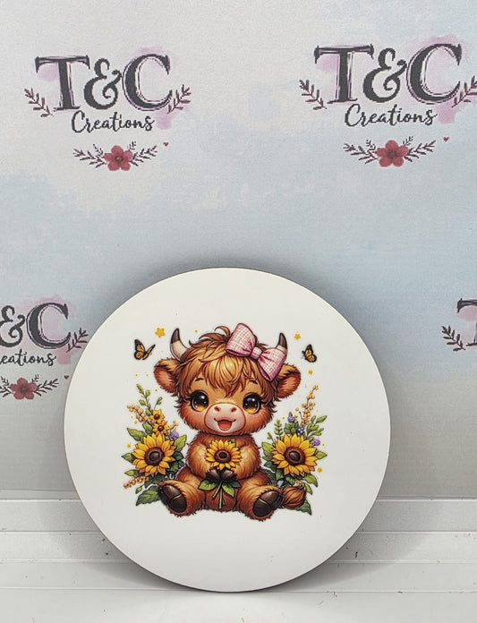 Cow Themed Drinks Coaster