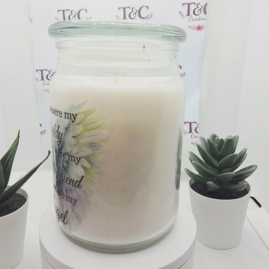 Candle "in loving memory Dad